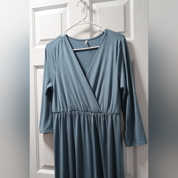 Mother Bee Maternity Maxi Dress Teal SZ XL - Picture 6 of 10